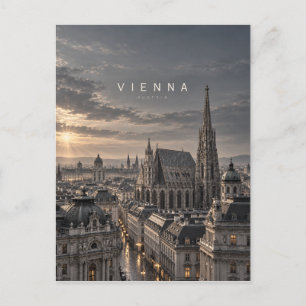Carte Postale Art cinématique monochrome de la ville de Vienne