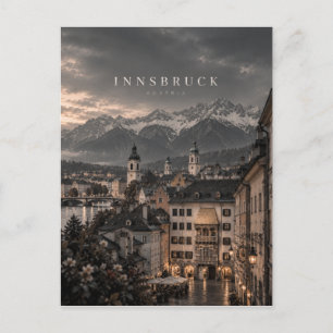 Carte Postale Art cinématique monochrome de la ville d'Innsbruck