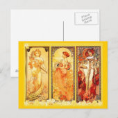 Carte postale - Art classique-Mucha 8 (Devant / Derrière)