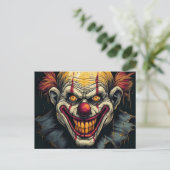 Carte Postale Art Clown de cirque déplaisant (Debout devant)