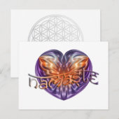 Carte Postale ART Cœur NAMASTE (Devant / Derrière)