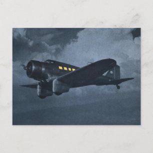 Carte Postale Art couleur de l'avion de l'aviation vintage