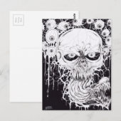 Carte Postale Art crâne d'horreur (Devant / Derrière)