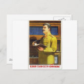 Carte Postale art d'affiche de stalin (Devant / Derrière)