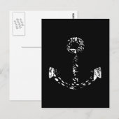 Carte Postale Art d'Ancre noir et blanc (Devant / Derrière)