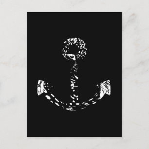 Carte Postale Art d'Ancre noir et blanc
