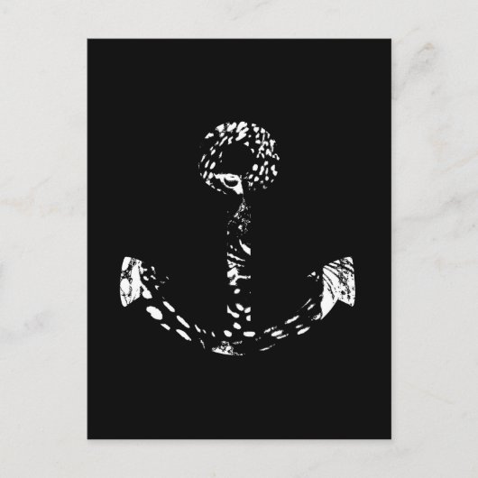 Carte Postale Art d'Ancre noir et blanc (Devant)