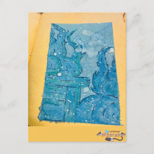Carte Postale Art d'aquarelle Sunken Lemuria