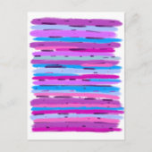 Carte Postale Art de bandes violettes et bleues (Devant)