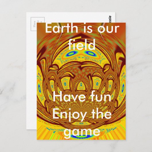 Carte Postale Art de baseball jaune doré Imprimer (Devant / Derrière)