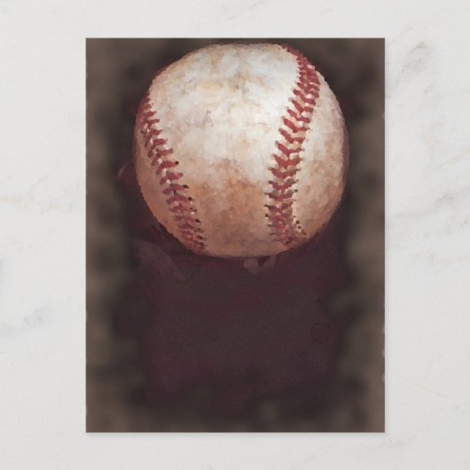 Carte Postale Art De Baseball Sepia Style vintage (Devant)