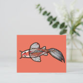 Carte Postale Art de bassin de Koi Kois Conceptions de carpes ca (Debout devant)