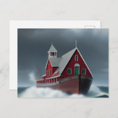 Carte Postale Art de bateau d'église (Devant / Derrière)