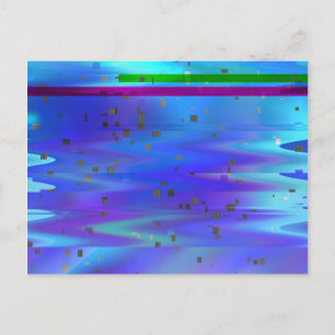 Carte Postale Art de bogue Pixels Vaporwave Esthétique Défaut an