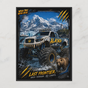 Carte Postale Art de camion monstre tout-terrain d'Alaska