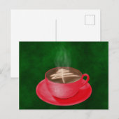 Carte Postale Art de cappuccino de Noël (Devant / Derrière)