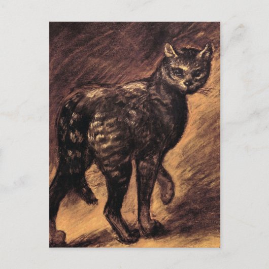 Carte Postale Art de chat - Art vintage - Steinlen (Devant)