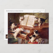 Carte Postale Art de chat : Le considérant du chaton (Devant / Derrière)