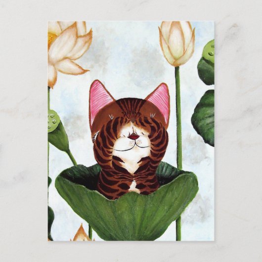 Carte Postale art de chat - Morning Cat (Devant)