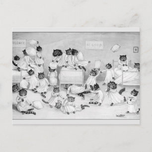 Carte Postale Art de chat par Louis Wain 1900