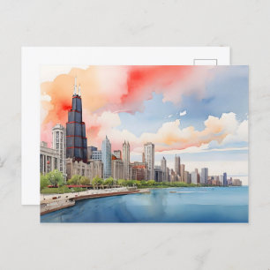 Carte Postale Art de Chicago