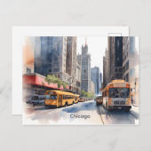 Carte Postale Art de Chicago (Devant / Derrière)