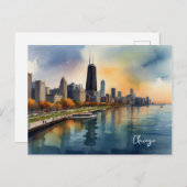 Carte Postale Art de Chicago (Devant / Derrière)