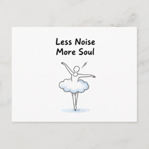 Carte Postale Art de citation d'âme de danseuse de ballet minima