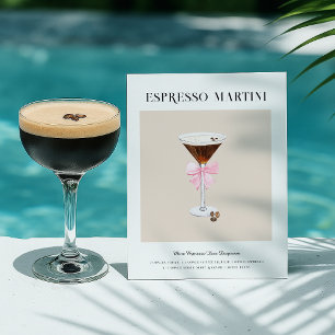 Carte Postale Art de cocktail chic   Recette de Martini Espresso