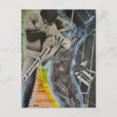 Carte Postale Art de collage final de couple de ballet rétro (Devant)