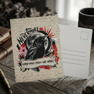 Carte Postale Art de collage gothique punk Raven
