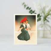 Carte Postale art de couple vintage (Debout devant)