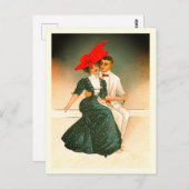 Carte Postale art de couple vintage (Devant / Derrière)