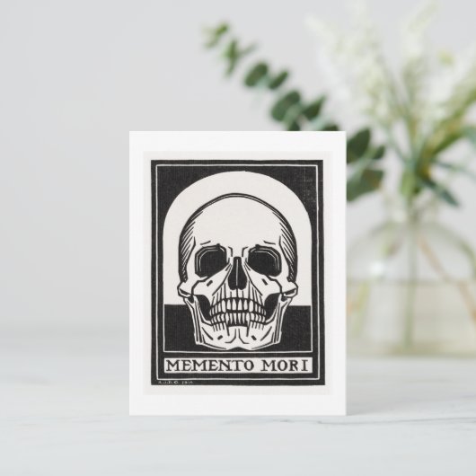 Carte Postale Art de crâne Memento Mori (Debout devant)