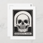 Carte Postale Art de crâne Memento Mori (Devant / Derrière)