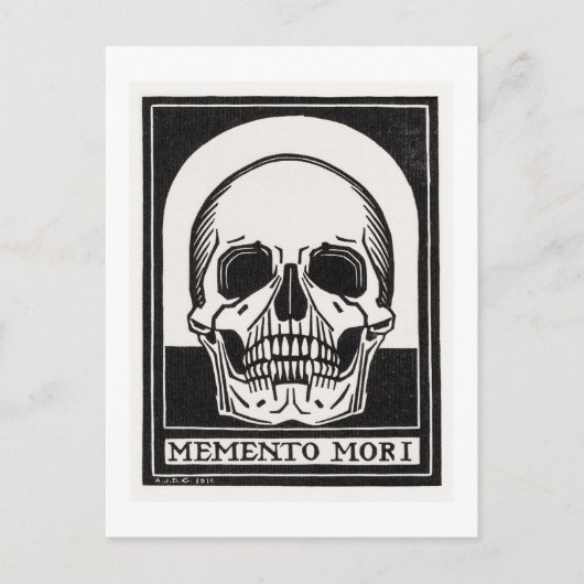 Carte Postale Art de crâne Memento Mori (Devant)