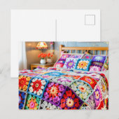 Carte Postale Art de crochet Granny Square (Devant / Derrière)