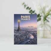 Carte Postale Art de découpe de papier Paris France (Debout devant)