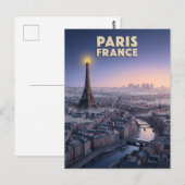 Carte Postale Art de découpe de papier Paris France (Devant / Derrière)