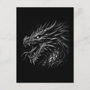 Carte Postale Art de fantasy médiéval grunge de style dragon