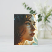 Carte Postale art de femme en double exposition (Debout devant)