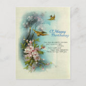 Carte Postale Art de fleur d'anniversaire vintage 1920  (Devant)