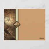 Carte Postale Art de fractale de cannelle et de gingembre (Dos)