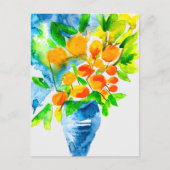 Carte Postale Art de fruit kumquat orange aquarelle (Devant)