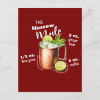 Art de la barre de recettes de Moscou Mule