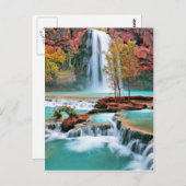 Carte Postale Art de la chute d'eau (Devant / Derrière)