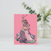 Carte Postale Art de la déesse danseuse du ventre Taureau Zodiaq (Debout devant)