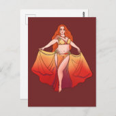 Carte Postale Art de la déesse du zodiaque Bélier Danseuse du ve (Devant / Derrière)