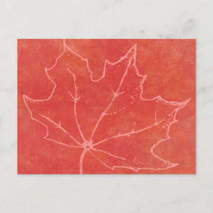 Carte Postale Art de la feuille d'automne