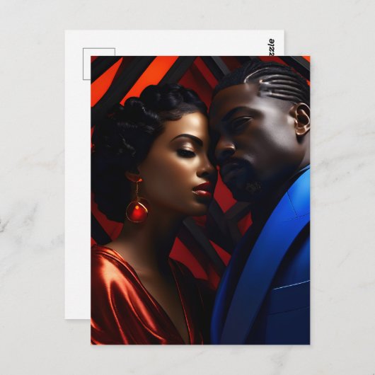 Carte Postale Art de la mode africain (Devant / Derrière)